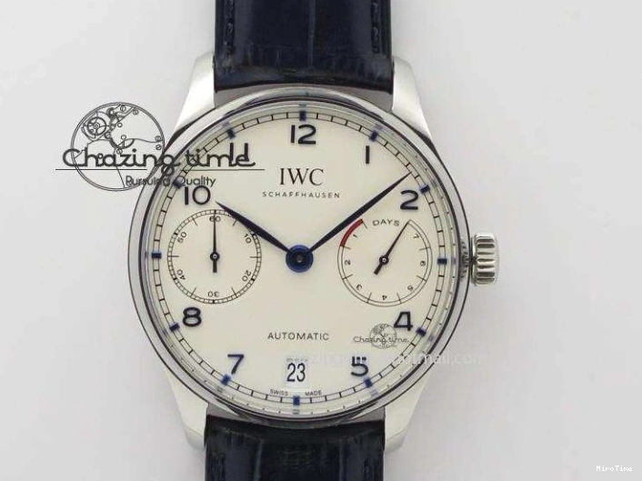 MIROTIME 0818 Effortless Portuguese Fa Jones IW544201 RG GSF 1:1 Best Edition White Dial On Leather Strap 7228